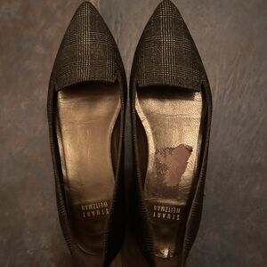 Stuart Weitzman Plaid Black Flats